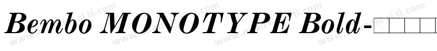 Bembo MONOTYPE Bold字体转换